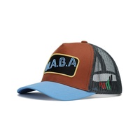 Gorra Trucker Color Block, Gorra Snapback de Malla con Parche Tejido, Visera Multicolor en Contraste, Transpirable, para Calle y Aire Libre, para Hombres y Mujeres