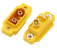 Connecteur XT60 XT90 XT90E-M XT60E-M en laiton plaqué or, fiche mâle à visser, connecteur montable pour accessoires de drone de course FPV