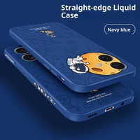 Coques de téléphone portable en silicone liquide antichoc ultra-fines et souples pour iPhone 17 Pro Max, design astronaute de dessin animé, finition peinte