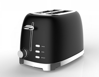 Mini-four grille-pain électrique rétro en acier inoxydable 2 tranches avec dégivrage automatique, minuterie numérique et brunissage variable, garantie 1 an