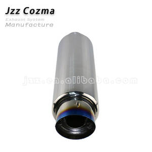 Silenciador Deportivo con Reductor <span class=keywords><strong>de</strong></span> Sonido, Diámetro <span class=keywords><strong>de</strong></span> Entrada 63mm, Salida Inclinada 89mm, Cuerpo <span class=keywords><strong>de</strong></span> 114mm, Longitud Total 463mm - Product Image 2