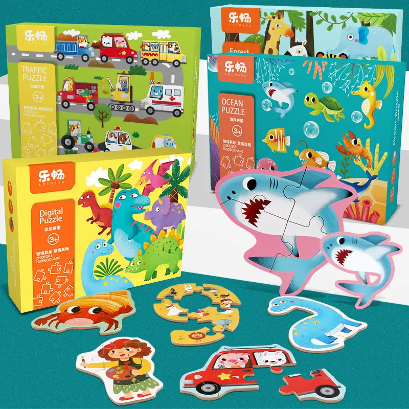 Cartoon Animal grande pedaço chão Jigsaw puzzles para crianças