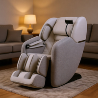 Fauteuil de massage Shiatsu 4D à gravité zéro, super long, en cuir, moderne, pour la maison et le bureau