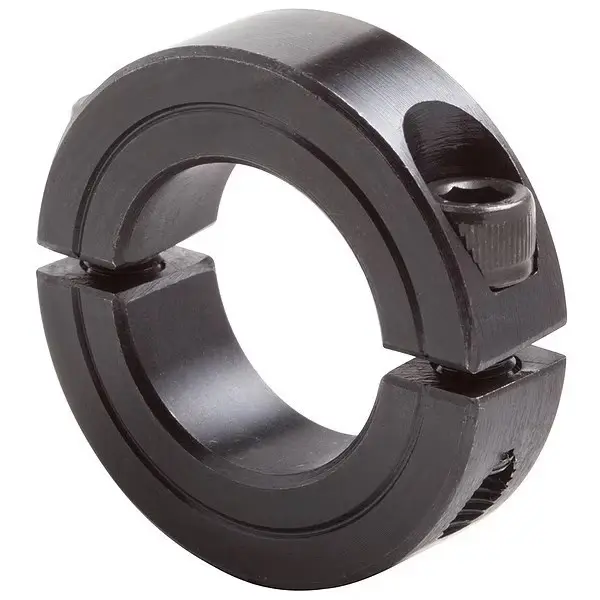 Aço inoxidável preto do metal rosqueado 3/8-16 colar de eixo dividido de fixação