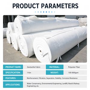 Tissu <span class=keywords><strong>géotextile</strong></span> non tissé en polypropylène pour le contrôle de l'érosion, <span class=keywords><strong>largeur</strong></span> 4m et <span class=keywords><strong>6m</strong></span>, pour canaux fluviaux et bassins aquacoles - Vente en gros - Product Image 4