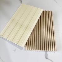 Panneau mural WPC de style moderne Panneau intérieur décoratif en fibre de bambou cannelé 3D Solution de conception graphique étanche à l'humidité