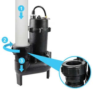 GP Enterprises Cast Iron 2'' Quick Connect Submersible Sewage Water Pump with vertical float switch in factory price