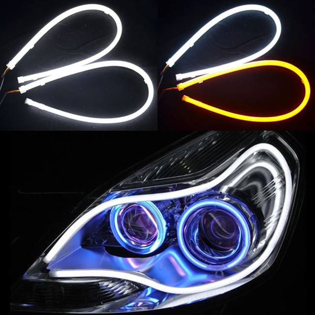 New Arrive 12V Flexible DRL LED Strip 30CM 45CM 60CM 85CM Multi Color Daytime Running Light