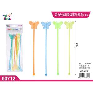 8 pezzi pacchetto colorato farfalla di bambù stick stick Bar Set di strumenti per feste e uso domestico fornitura diretta di fabbrica per ristoranti - Product Image 1