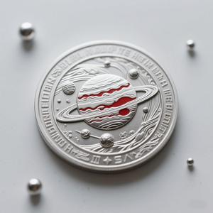 Moneta Commemorativa Planetaria in Metallo Ecologico Placcato Oro con Logo Personalizzato, Vendita all'Ingrosso di Alta Qualità Professionale - Product Image 2