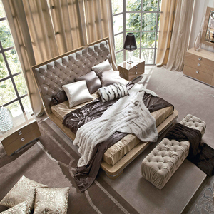 Letto della pesante italiana del cuoio genuino king <span class=keywords><strong>smart</strong></span> letto queen-size imbottita re mobili camera da letto moderna biancheria da letto di lusso - Product Image 1