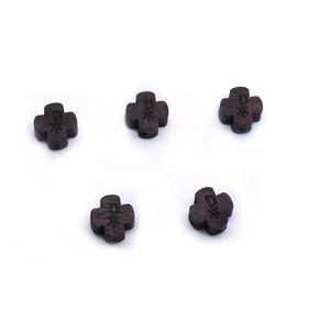 Cuentas de madera cruzadas de 1.0 cm para hacer pulseras, accesorios de joyería DIY - Product Image 3