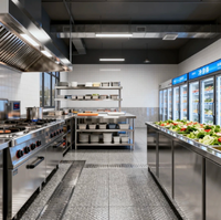 Équipement de cuisine commerciale pour restaurant, en acier inoxydable, matériel de restauration professionnelle pour cuisine