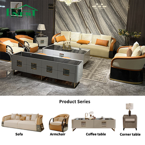 Set di Mobili di Lusso per Villa Italiana di Alta Gamma, Divano in Vera Pelle, Servizi di Design 3D/CAD e Personalizzazione - Product Image 1