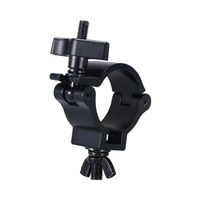 Pince de fixation noire de petite taille (1,2-1,6 pouces) avec poignée en S, adaptée aux tubes de (35-40) mm, pince pour éclairage de scène, pince pour éclairage DJ
