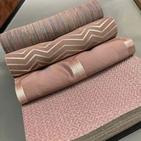 Rideaux occultants jacquard de luxe, résistants à l'eau, de poids moyen, roses, pour chambre de fille