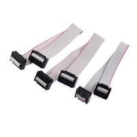 Cable Plano con Conectores IDC de 20 Pines, 350 mm, Aislamiento de PTFE/Nylon/Goma, Núcleo de Cobre para Cableado de PCB