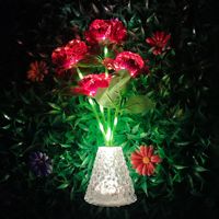 Décoration de table TAIKOO, fleur artificielle, lumière de nuit, ornement en forme de rose, lampe d'ambiance alimentée par USB