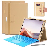 Universel pour Microsoft Surface Pro 3 4 5 6 7 12.3 dragonne mat étui de protection tablette cuir PU clavier Flip Stand couverture