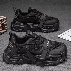 Chaussures de sport décontractées en maille à lacets pour hommes, collection automne 2026, semelle épaisse résistante à l'usure, style Dad Shoes populaires grandes tailles - Product Image 1