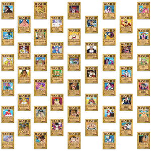 Nouvellement 50PCS Chapeau de paille jaunissant Pirates <span class=keywords><strong>One</strong></span> Pieces <span class=keywords><strong>Wanted</strong></span> <span class=keywords><strong>Poster</strong></span> - Product Image 2