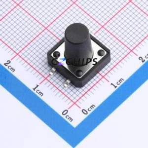 TS016-TBW1FH13.5 Tactile Switch SMD-4P,12x12mm Switch Single Pole Single Throw Round Button 2.5N Vertical Mount - Product Image 1