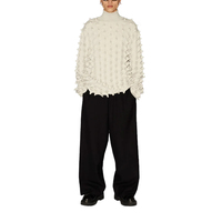 Vente en gros, pull basique à col haut et à manches longues, vêtements personnalisés, pull unisexe en viscose, pull pour femme