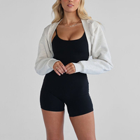 Pull Boléro Femme Manches Longues Shrug Gym Workout Top Active Casual Cardigans