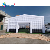 Grande tente gonflable en forme de cube avec éclairage LED, tente pour événements, mariage