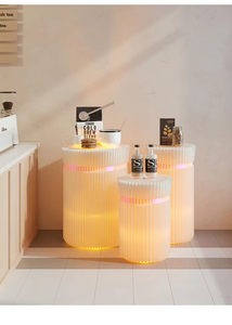 Nuevo Exhibidor Cilíndrico de Moda con Iluminación, Vitrina Comercial para Almacenamiento y Exhibición de Adornos - Product Image 3