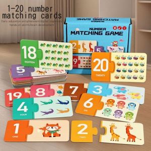 Early Learning Educational Beginner Toy 40 Double-Sided Kids Aged 3-5 Self-Correcting Math Game 1-20 Number <b>Puzzle</b> Games - Product Image 1