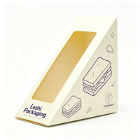 Boîte d'emballage personnalisée pour croissants, chips, pain, gaufrettes, œufs, toasts, sandwichs, petit-déjeuner, boîte à sandwichs aux œufs