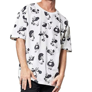 Camiseta de algodón 100% con estampado de dibujos animados para hombre, de corte holgado, cuello redondo, manga corta, estilo casual, camisetas oversize de moda en oferta. - Product Image 6