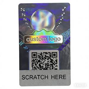 Etiquetas Holográficas 3D Personalizadas Anti-Manipulación, Etiquetas Adhesivas para Raspar, Etiqueta de Seguridad Holográfica con <span class=keywords><strong>Código</strong></span> <span class=keywords><strong>QR</strong></span> para Embalaje Seguro - Product Image 1