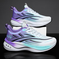 Chaussures de course pour hommes, baskets de course professionnelles avec plaque en carbone, semelle intermédiaire MD, maille respirante, pour athlétisme, marathon, entraînement sportif, gym, garçon
