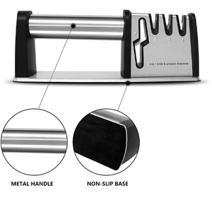 Điện gốm kim cương vonfram thép nhà bếp dao mài dao mài dao Kit 4 trong 1 kéo dao mài - Product Image 3