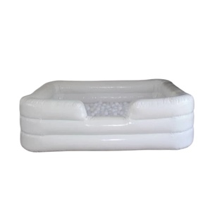 Piscina <span class=keywords><strong>de</strong></span> <span class=keywords><strong>Bolas</strong></span> Inflable Comercial Blanca, Rosa y Azul para Fiestas Infantiles, Alquiler para Eventos, Piscina <span class=keywords><strong>de</strong></span> <span class=keywords><strong>Bolas</strong></span> Inflable Blanca para Saltar y Brincar - Product Image 1