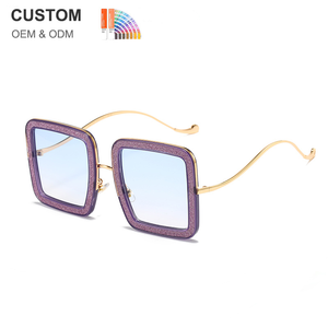Gafas de Sol Cuadradas Extra Grandes de Diseño 2025 para Mujer, Nueva <span class=keywords><strong>Moda</strong></span> UV400, Lentes Degradados Marrones, Azules, Morados y Verdes - Product Image 1
