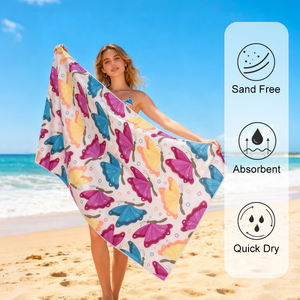 <span class=keywords><strong>Serviette</strong></span> de sport personnalisée, légère, de luxe, pour adultes et enfants Serviettes de plage surdimensionnées en microfibre résistantes au sable au design personnalisé - Product Image 1