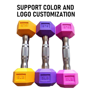 Thiết Bị Tập Nâng Tạ Tập Gym Tùy Chỉnh Bộ Quả Tạ Lục Giác Cao Su - Product Image 6