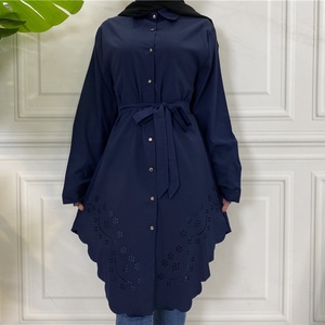 2014# Long Sleeve Tops Modest Fashion for Women <b>Plus</b> <b>Size</b> Shirts Blouses Muslim Islamic Clothing Wholesale - Product Image 2