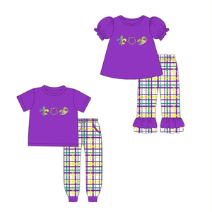 Preventa de Ropa Infantil para Mardi Gras, Diseños de Camisetas, Pantalones Deportivos, Leggings, Conjuntos de 2 Piezas para Hermanos - Product Image 4