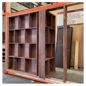 Estantería <span class=keywords><strong>para</strong></span> libros con puerta corredera, estantería ajustable con paneles ocultos <span class=keywords><strong>para</strong></span> habitación - Product Image 5