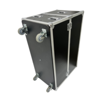 Flight case robuste en aluminium et contreplaqué, personnalisable OEM/ODM, pour enceinte Line Array 12'' avec 4 roues pivotantes, étanche IP67 et antichoc