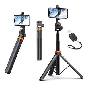 Trípode de soporte móvil de aluminio, palo de Selfie inalámbrico <span class=keywords><strong>con</strong></span> obturador <span class=keywords><strong>Bluetooth</strong></span> para Youtube, Autorretrato - Product Image 1