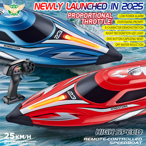 Yf 2.4GHz 25 km/h RC thuyền tiết kiệm điện không thấm nước chàng trai sinh nhật Giáng sinh Quà Tặng điều khiển từ xa tàu cao tốc - Product Image 2