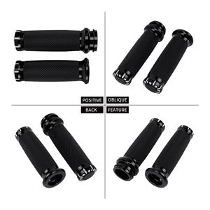 Puños de Acelerador Electrónicos de 25 mm (1 pulgada) de Aluminio y Goma para Harley Touring <span class=keywords><strong>CVO</strong></span> <span class=keywords><strong>Street</strong></span> <span class=keywords><strong>Glide</strong></span> Softail Fat Boy 1996 en Adelante - Product Image 3