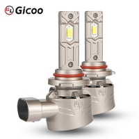 Ampoule de phare LED Gicoo Q9 120W 30000LM 6000K 12V CSP IP67 Plug&Play H7 H1 H4 H8 H9 H11 9005 9006 HB3 HB4 pour voiture