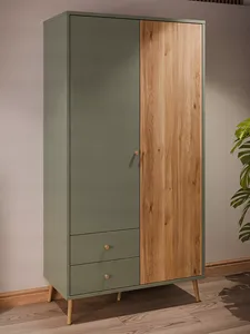 Combochome 2 <span class=keywords><strong>ante</strong></span> <span class=keywords><strong>armadio</strong></span> <span class=keywords><strong>con</strong></span> 2 cassetti, verde/quercia - Product Image 2