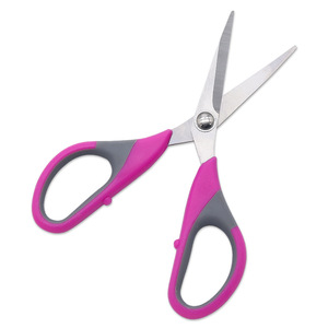 Office Scissors 5.5-Inch Stainless Steel Straight Head Reddish Gray Handle Home Use Student Stationery - Product Image 3